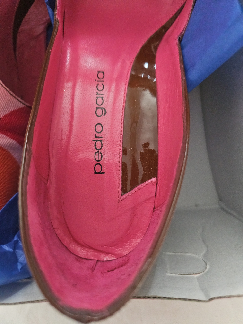 Pedro Garcia Pink Leather Loafer with Brown Trim